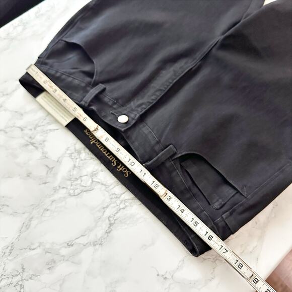 Soft Surroundings Black Straight Ankle Jeans Lace Crochet Ankle women’s size 14 - Picture 12 of 14